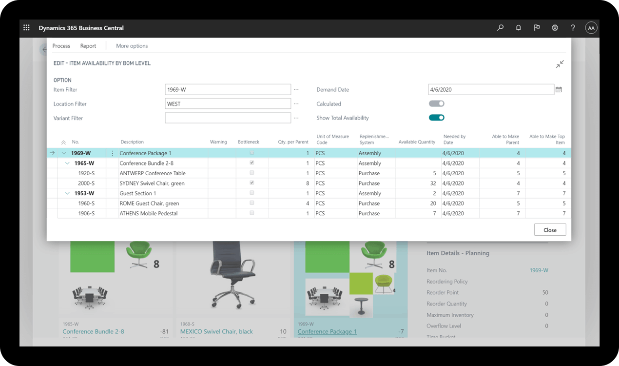 Dynamics 365 Business Central - Produzione