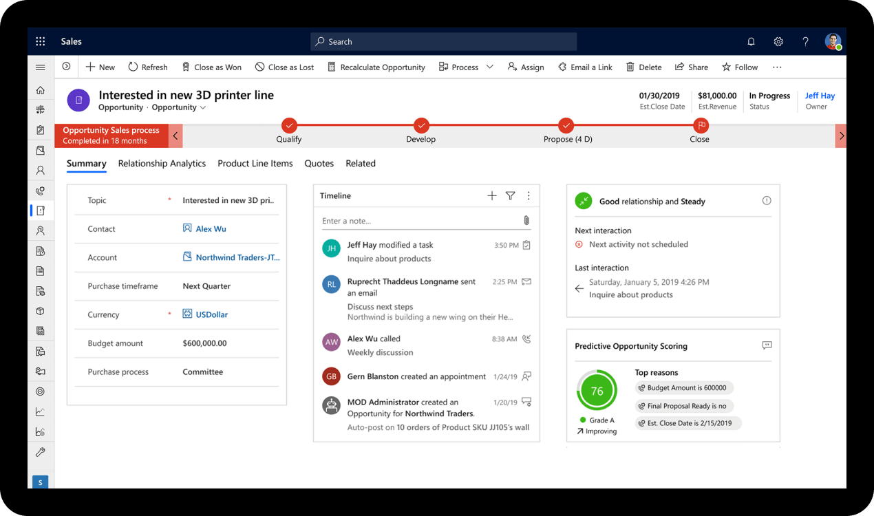 Dynamics 365 Sales